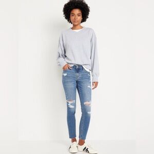 Old Navy Size 8 Mid-Rise Rockstar Super Skinny Ankle Jeans - Blue